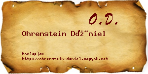 Ohrenstein Dániel névjegykártya